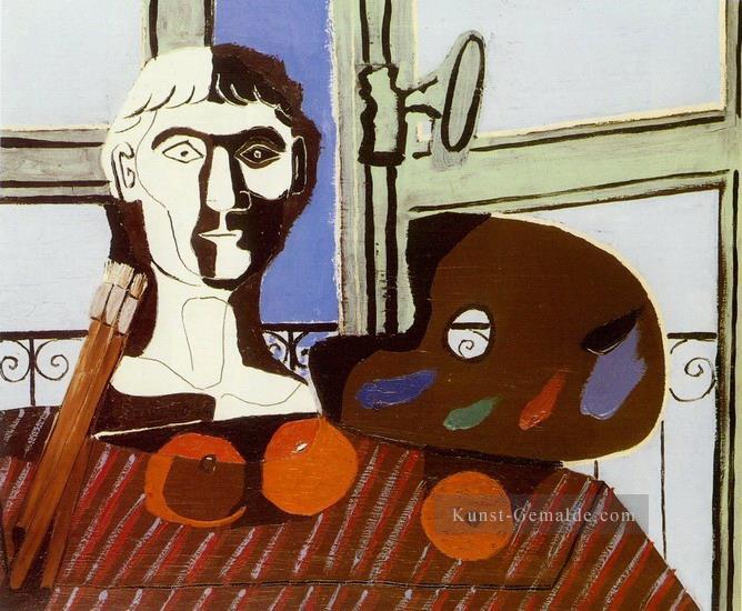 Buste et palette 1925 Kubismus Pablo Picasso Ölgemälde